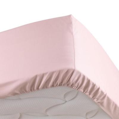 DOUCEUR D INTERIEUR CDaffaires Drap housse rose 180 x 200 cm en percale bonnet de 30 cm