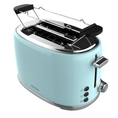 CECOTEC  - Grille-pain vertical Toast&Taste 1000 Retro Double Blue