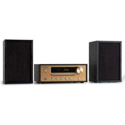 KLARSTEIN Auna - Chaine Hifi Berklee - Bluetooth - enceintes st&eacute;r&eacute;o - fm MP3 usb - entr&eacute;e de ligne - Noir