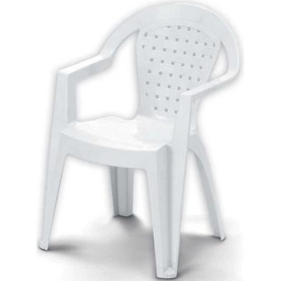  Fauteuil de jardin Norma en r&eacute;sine inject&eacute;e blanc