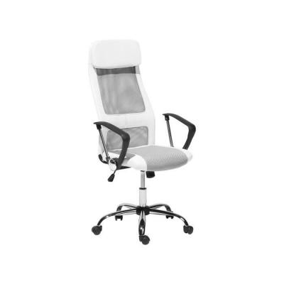 BELIANI Chaise de bureau en cuir pu blanc pioneer 162786