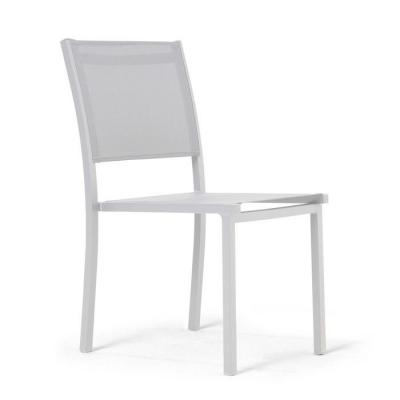 OVIALA Chaise de jardin - 48 x 60 x 87 cm - Aluminium -  - Blanc
