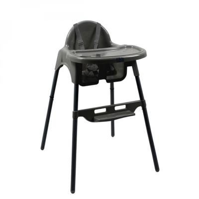 MONSIEUR BEBE Chaise haute b&eacute;b&eacute;, enfant, r&eacute;glable hauteur et tablette - D&eacute;lice Gris fonc&eacute; -