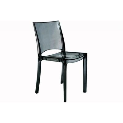 GRAND SOLEIL Chaise Design Gris Transparent Crystal NILO