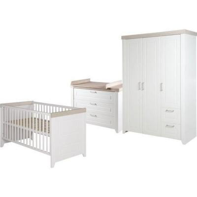 ROBA  Chambre B&eacute;b&eacute; compl&egrave;te ""Felicia"" - Lit 70x140 cm + Commode &agrave; langer + Armoire &agrave; 3 portes