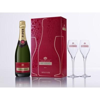 PIPER HEIDSIECK  Cuvee Brut + 2 Verres 75cl Vin