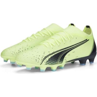 PUMA Chaussures de foot - Homme -  - ULTRA MATCH - Vert noir et bleu - Crampons moul&eacute;s 