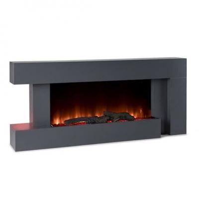  Chauffage &eacute;lectrique - Klarstein Studio Light & Fire 2 smart - Fausse chemin&eacute;e - 1000/2000W - Connect&eacute; - Minuteur - Noir 