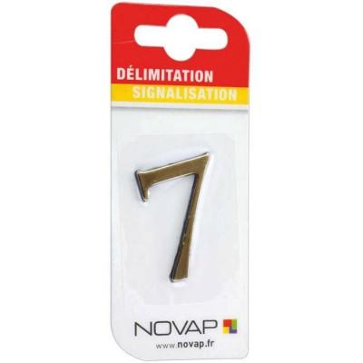 NOVAP  - Caractere autocollant en relief 7 hauteur 40 mm - Or