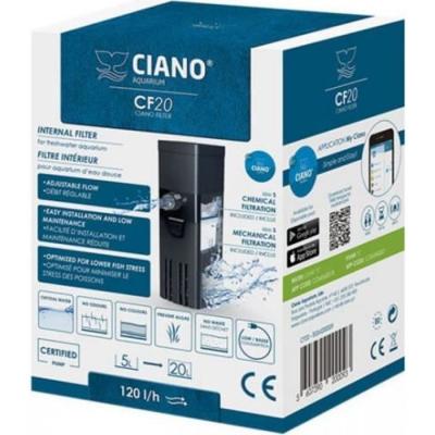 CIANO Filtre intrieur Cyano pour aquariums, CF20, 5-20 litres