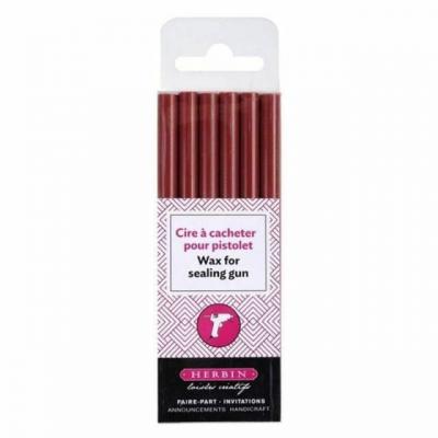 GENERIQUE Lot de 5 6 b&acirc;tons de cire pour pistolet, coloris cerise