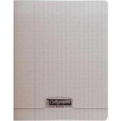  CLAIREFONTAINE Calligraphe Cahier Piqu&eacute; Polypro Gris 17 x 22 cm 96 Pages