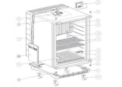 DOMETIC Clayette Habillage Bleu Clair Pour Refrigerateur  - 207542001