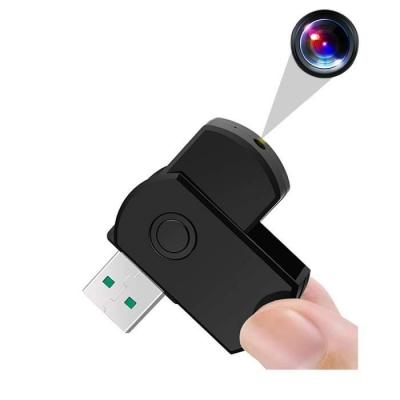 YONIS Cl&eacute; USB Cam&eacute;ra Espion Mini Cam&eacute;ra Appareil Photo Vid&eacute;o HD Micro SD Noir