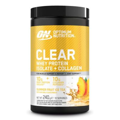 OPTIMUM NUTRITION  Gold Standard Clear Whey + Collagen Summer Fruit Ice Tea (240 g)