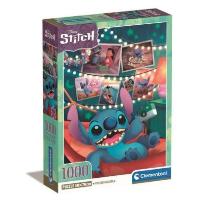 CLEMENTONI Puzzle de 1000 pi&egrave;ces enfant  Disney Stitch
