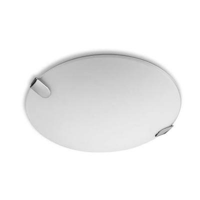  Plafonnier Led Clip, chrome et verre, 50 cm 
