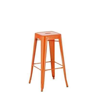 CLP Tabouret de bar 100% en m&eacute;tal JOSHUA , Orange