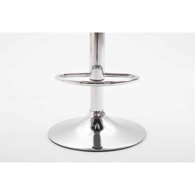Tabouret de bar kiel similicuir et coque en plastique , chrome/rouge