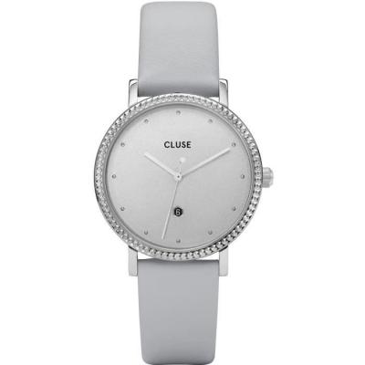 CLUSE  Le Couronnement Femme 33mm Bracelet Cuir Gris Quartz Montre CL63004