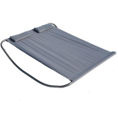 CONCEPT USINE Transat lit de jardin &agrave; bascule pour 2 personnes gris COACHELLA