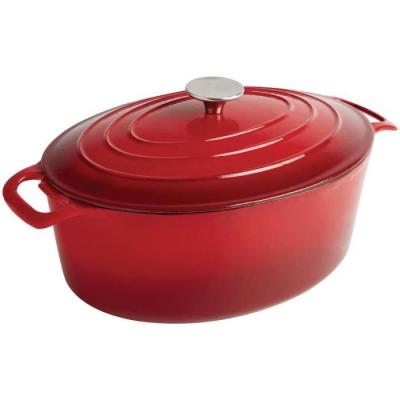 VOGUE Cocotte ovale en fonte rouge 5 l -  - fonte5243oui x295x110mm