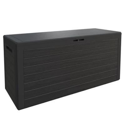 CASARIA H.G. 2025 Coffre &agrave; coussins Woody en plastique 120 x 46 x 58 cm