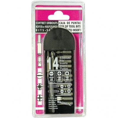 TIVOLY Coffret 14 embouts TIN + 1 porte embout 