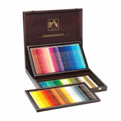  Coffret Bois 120 Crayons De Couleurs Supracolor&reg; - Caran D'ache 