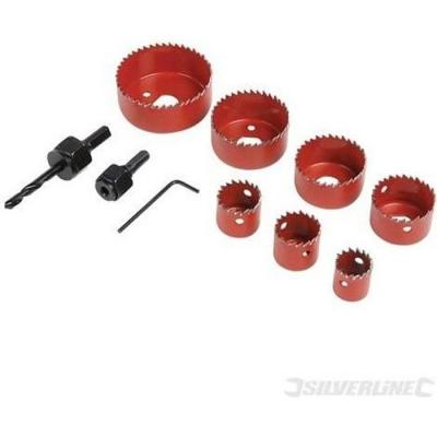 SILVERLINE Coffret scies-cloches 11 pi&egrave;ces - D.21 - 64 mm - 633479 - 