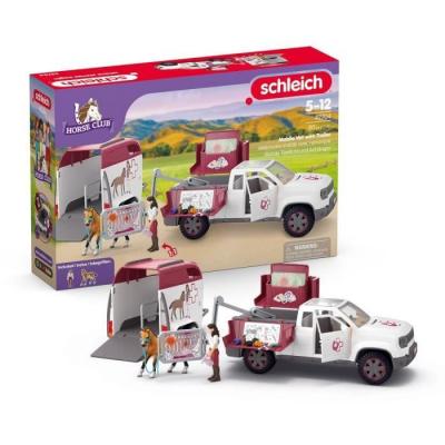 SCHLEICH Coffret V&eacute;t&eacute;rinaire mobile avec remorque,  42704 Horse Club