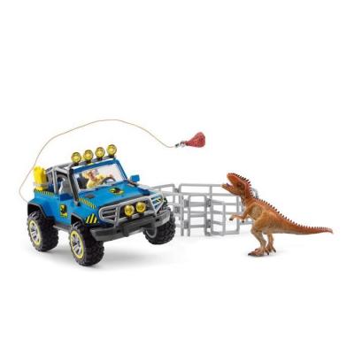 SCHLEICH  V&eacute;hicule Tout-terrain Avec Figurine De Dinosaure Dinosaurs