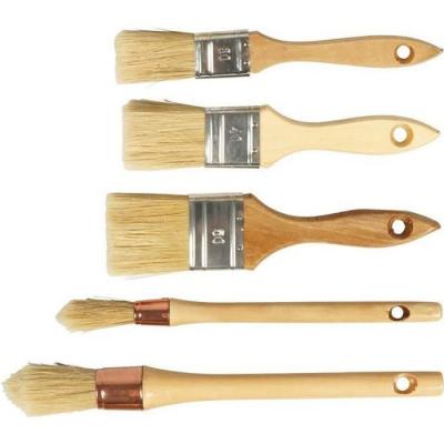 COGEX Lot de 5 pinceaux professionnels avec manche en bois 
