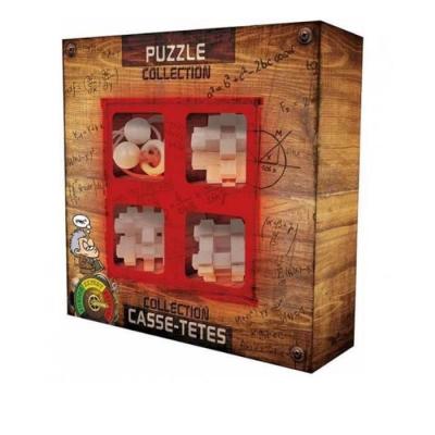 EUREKA  3D Puzzle jeu d'&eacute;nigmes Extreme Wooden4 pi&egrave;ces rouge