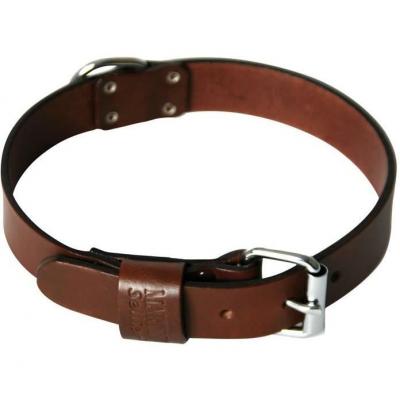 MARTIN SELLIER Collier pour chien bords ronds marron 60cm 