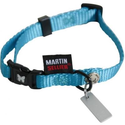 MARTIN SELLIER Collier Nylon R&eacute;glable 16-30/45 Turquoise - 