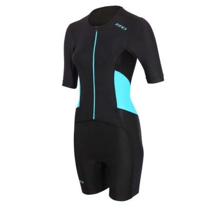 ZONE3 Combinaison de triathlon  Activate manche courte noir bleu femme - S