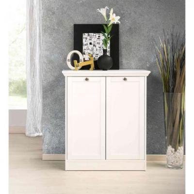 Terre de Nuit Commode 2 portes en bois coloris blanc - CO7004