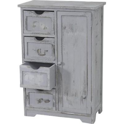 Commode / armoire, 82x55x30cm, shabby chic, vintage ~ gris