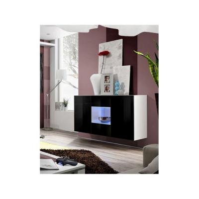 ASM Commode - Fly - 120 Cm X 70 Cm X 40 Cm - Blanc Et Noir