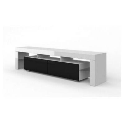  Meuble TV moderne blanc et noir fabriqu&eacute; en MDF et HDF Bim Furniture
