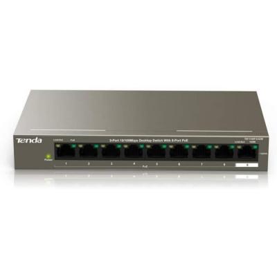 TENDA  Switch PoE 9 Ports 10/100 Mbps aves 8 Ports PoE TEF1109P-8-63W