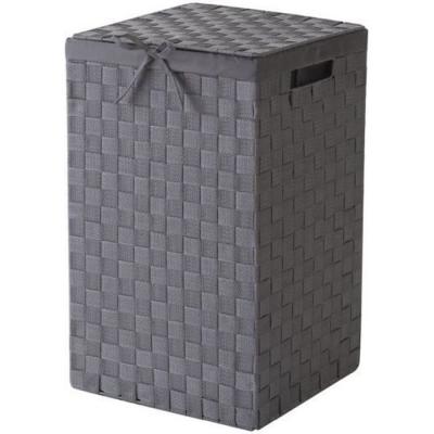 COMPACTOR Panier &Agrave; Linge Carr&eacute; Avec Couvercle Stan Gris