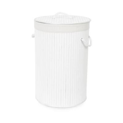 COMPACTOR Panier &agrave; linge  Rond pliable Bambou blanc