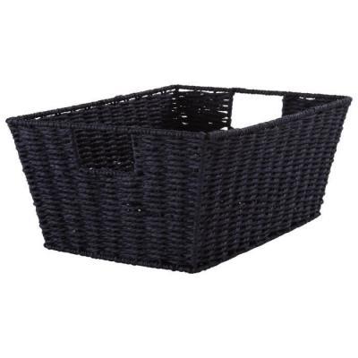 COMPACTOR Panier de rangement bleu en papier tress&eacute; 31x24cm