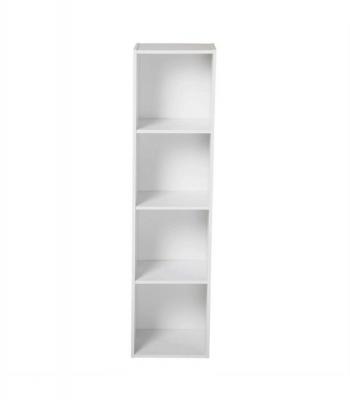 Calicosy - Etag&egrave;re de Rangement 4 Cases - H122 cm Blanc - Blanc