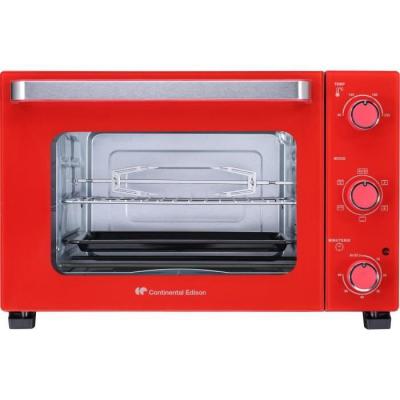 CONTINENTAL EDISON CEMF35R - Four &eacute;lectrique - convection - 35 litres - 1500 Watt - rouge
