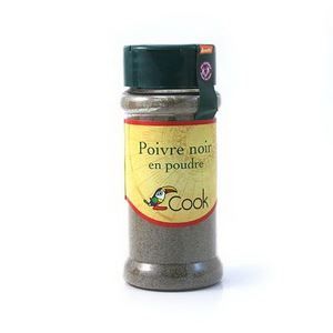 COOK  - Herbier de France Poivre noir moulu bio - Flacon 45g
