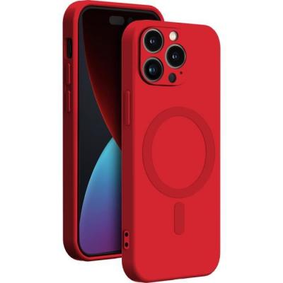 BIGBEN CONNECTED Coque Iphone 14 Pro Max Compatible Magsafe Silicone Rouge Bigben