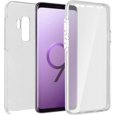AVIZAR Coque en silicone double transparente  pour Samsung Galaxy S9 Plus